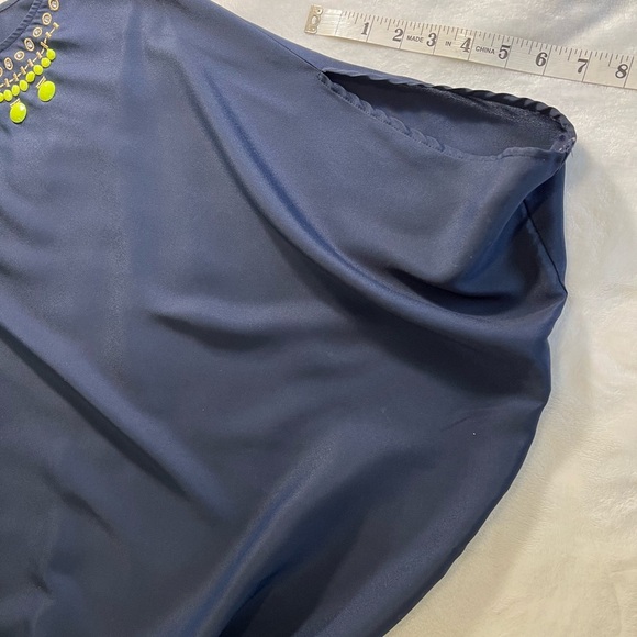 LANE BRYANT  Navy Blue Top with Neon Accents.  #037 - Picture 8 of 9